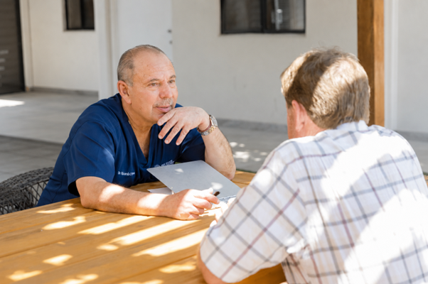 Medical professionals with patients